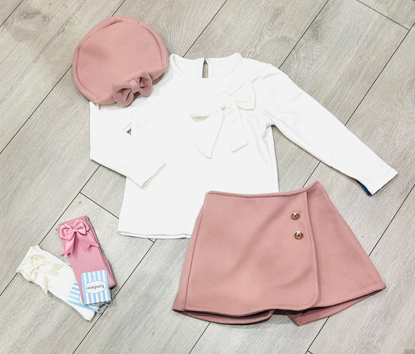 Pink Zalika 3 Piece Skort Set