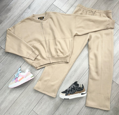 Teenage/Ladies Beige Lavenia Tracksuit