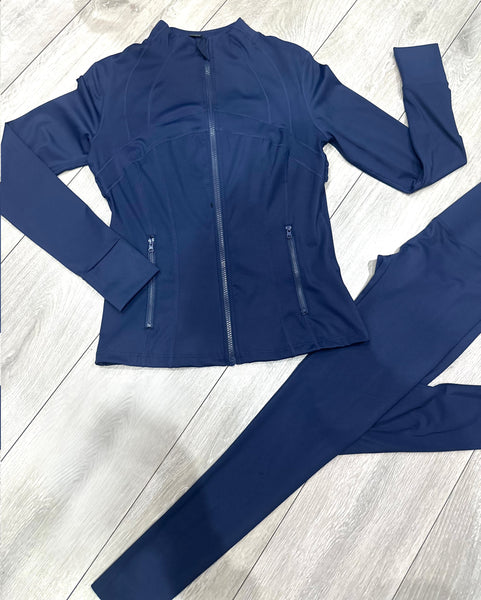 Teenage/Ladies Navy Lulu Gym Set