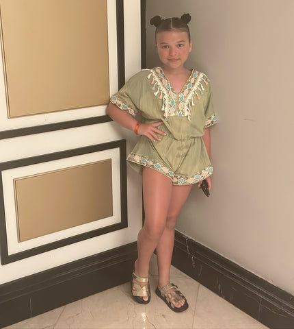 Green Malika Playsuit