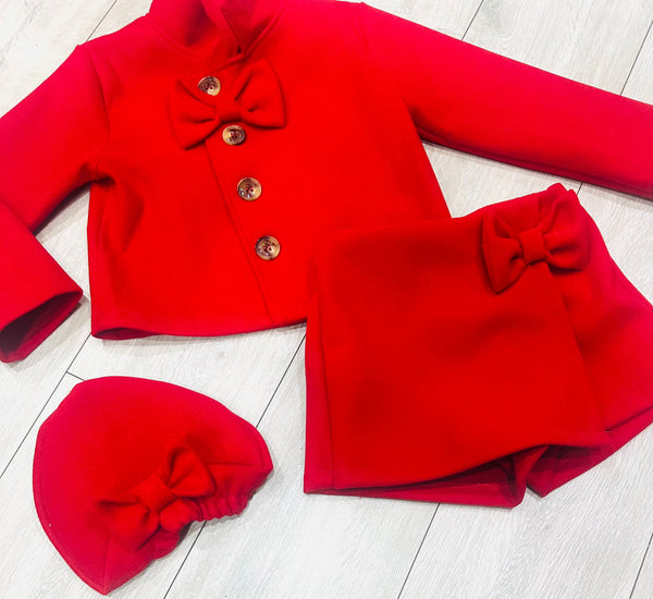 Red Luella 3 Piece Skort Set