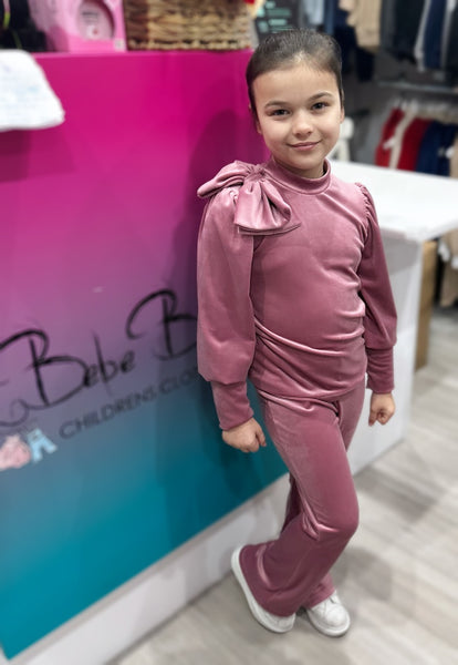 Pink Cinzia Bow Tracksuit