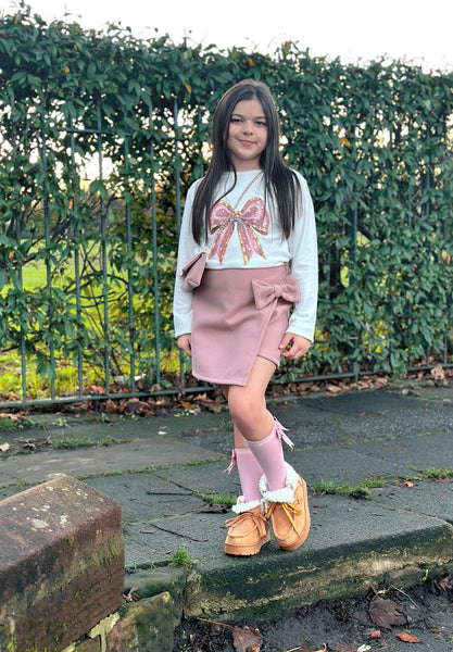 Pink Sofia 3 Piece Skort Set