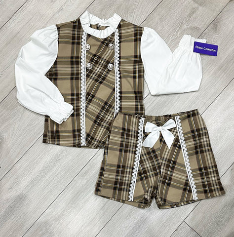 Beige Mahika Shorts Set