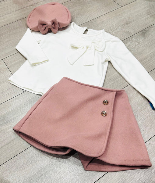 Pink Zalika 3 Piece Skort Set