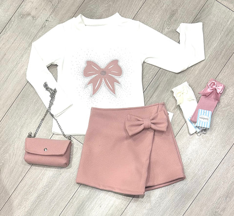 Pink Olexa 3 Piece Skort Set