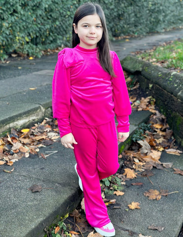 Cerise Pink Cinzia Bow Tracksuit