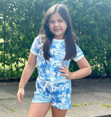 Blue Fifi Shorts Set