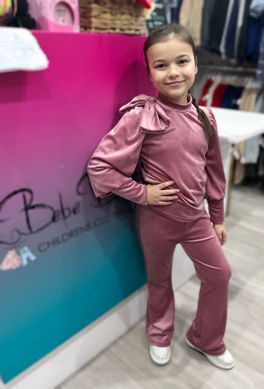 Pink Cinzia Bow Tracksuit