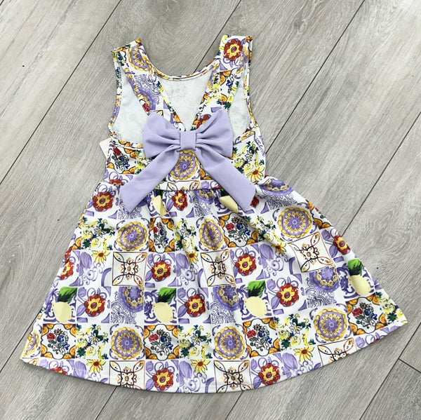 Lilac Alandra Bow Back Dress