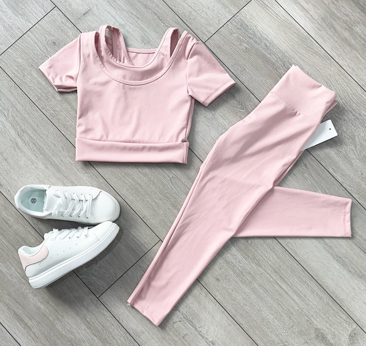 Pink Safira Gym Pants Set