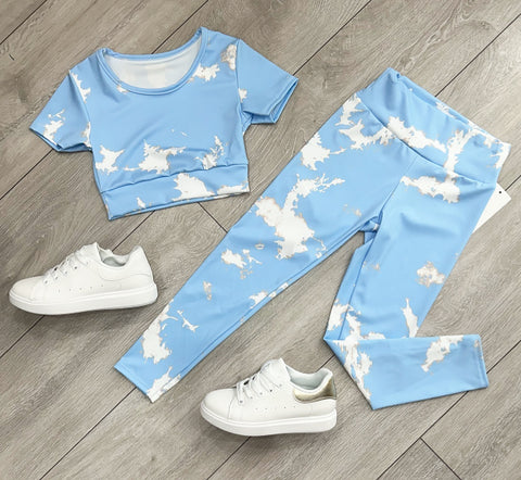 Blue Chantria Gym Pants Set