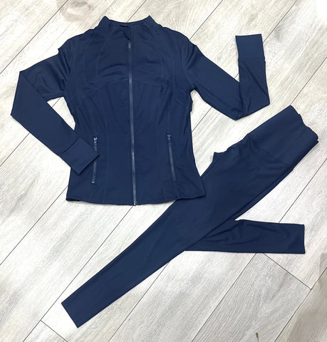 Teenage/Ladies Navy Lulu Gym Set