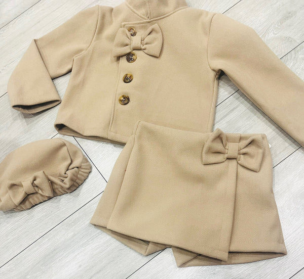 Beige Luella 3 Piece Skort Set