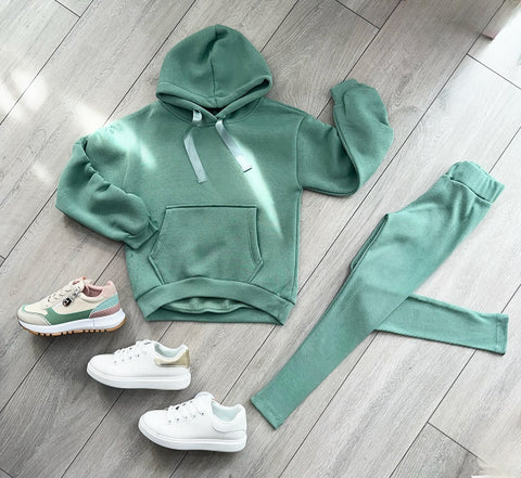 Green Lottie Hoodie & Leggings Set