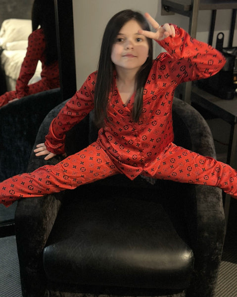 Red Louis Pyjamas & Headband NO EXCHANGE/NO RETURN