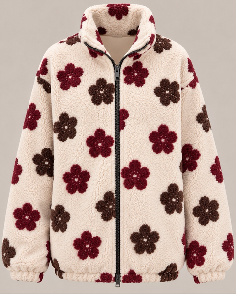 ELOWN Floral Fleece Jacket