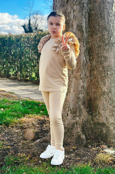 Beige Malani Leggings Set