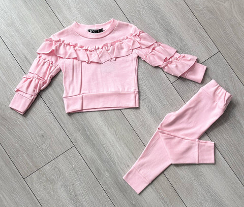 Pink Larissa Ruffle Tracksuit