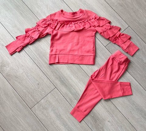 Coral Larissa Ruffle Tracksuit