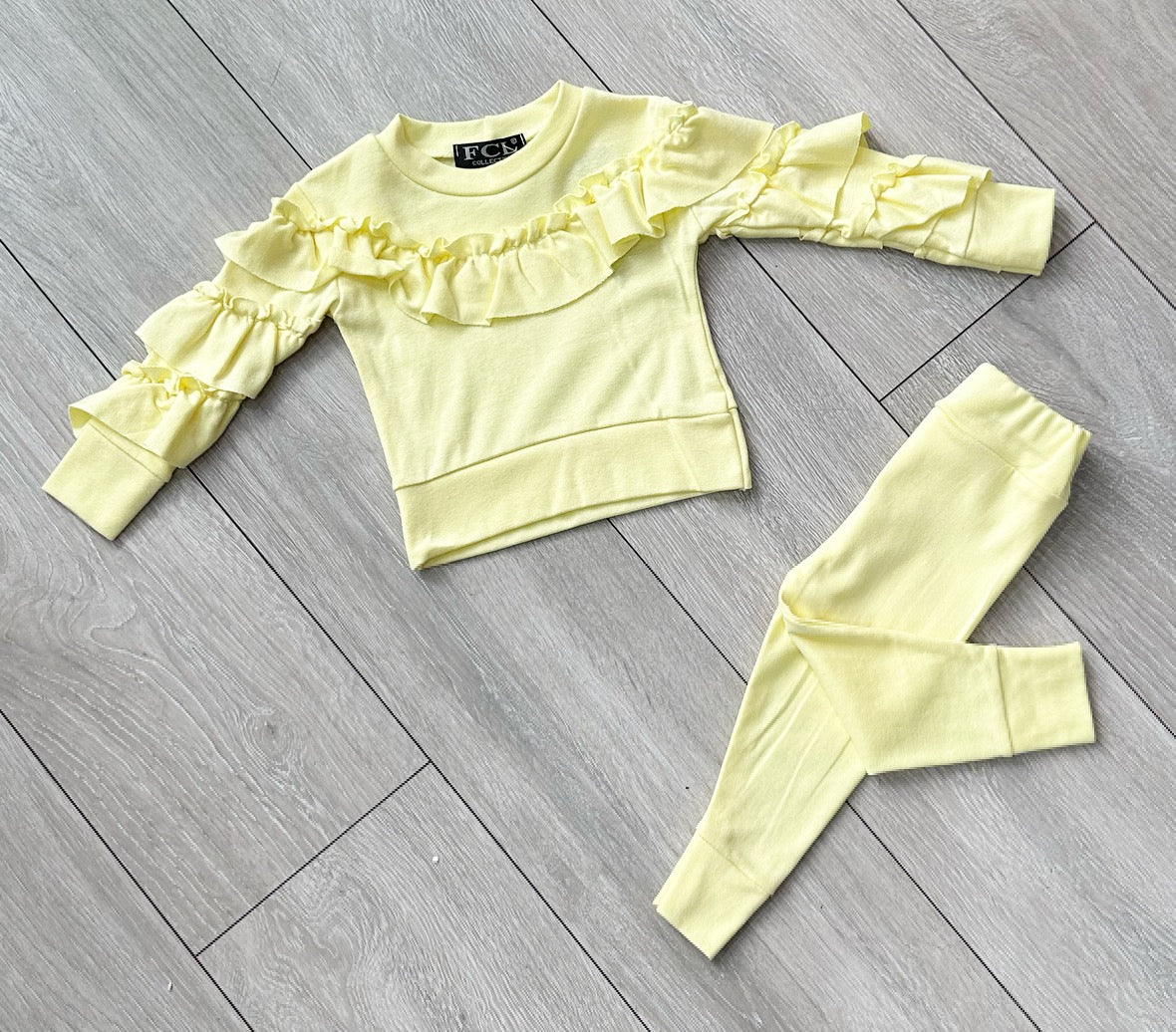 Yellow Larissa Ruffle Tracksuit