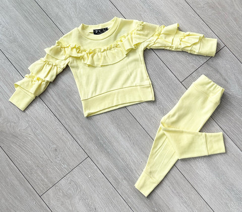 Yellow Larissa Ruffle Tracksuit