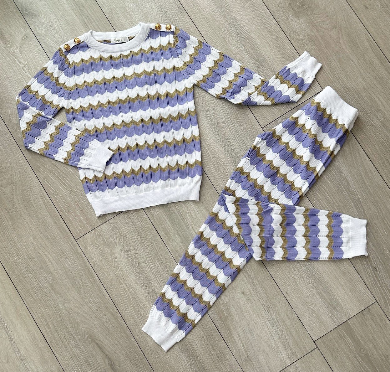 Lilac Ameya Knitted Pants Set