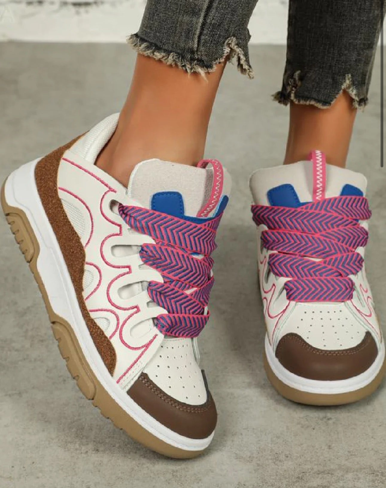 Teenage/Ladies Beige Cordelia Trainer