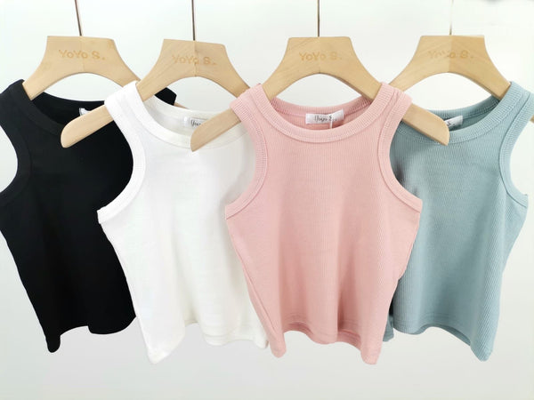 Pink Ribbed Vest Top