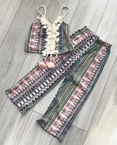 Pink Aloisio Pants Set