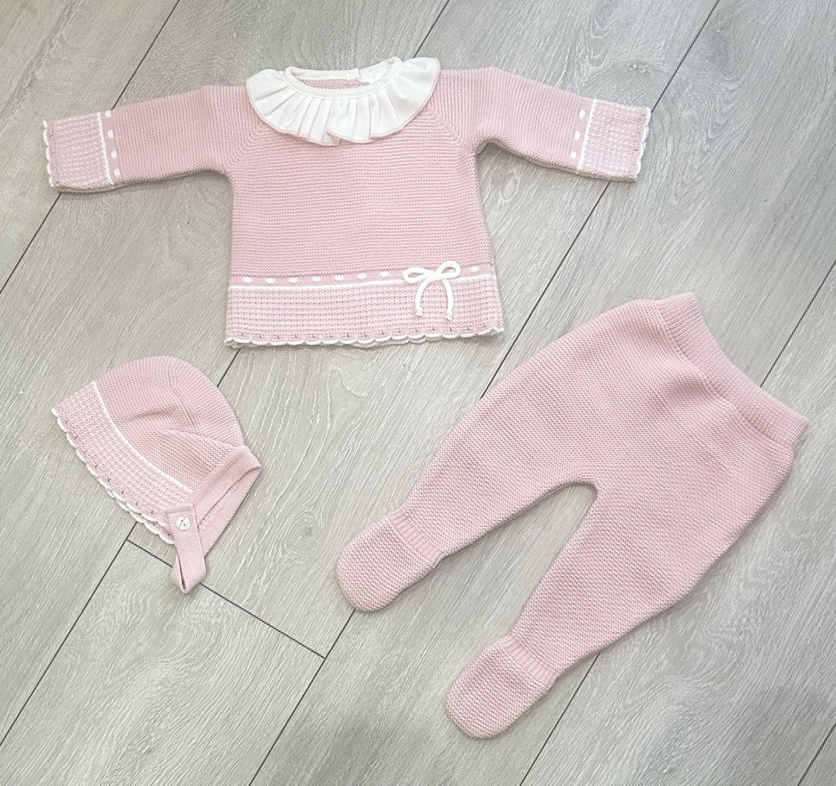 Pink Lilah Knitted 3 Piece Set
