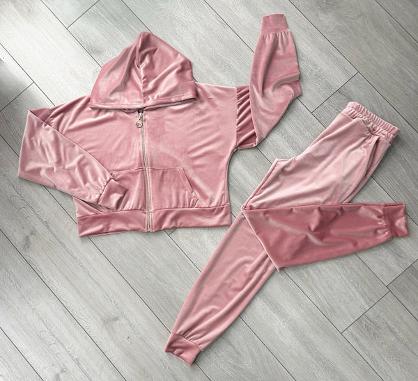 Teenage/Ladies Pink Juicy Studded Tracksuit