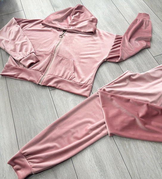 Teenage/Ladies Pink Juicy Studded Tracksuit
