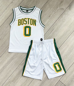 White Boston Basketball Set