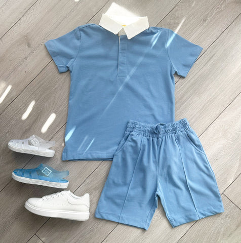 Blue Milo Shorts Set