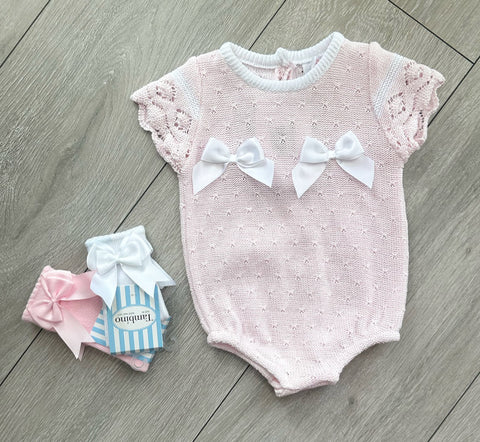 Pink Keeva Knitted Romper