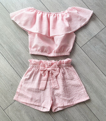 Pink Annalise Shorts Set