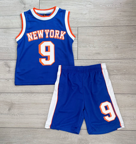 Blue New York Basketball Set