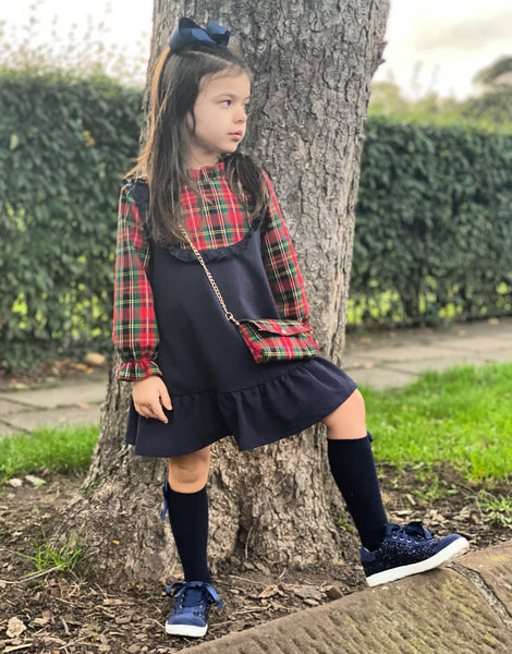 Navy Annabella Dress with Bag NO EXCHANGE/NO RETURN