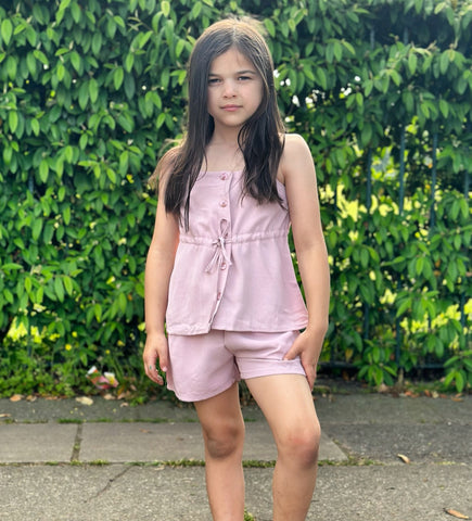 Pink Rowena Shorts Set