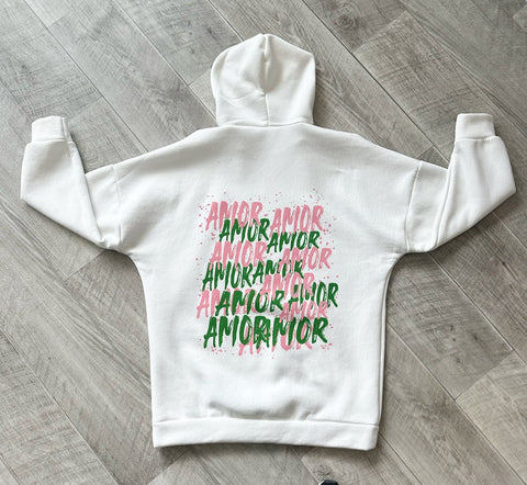 Teenage/Ladies White Amor Hoodie