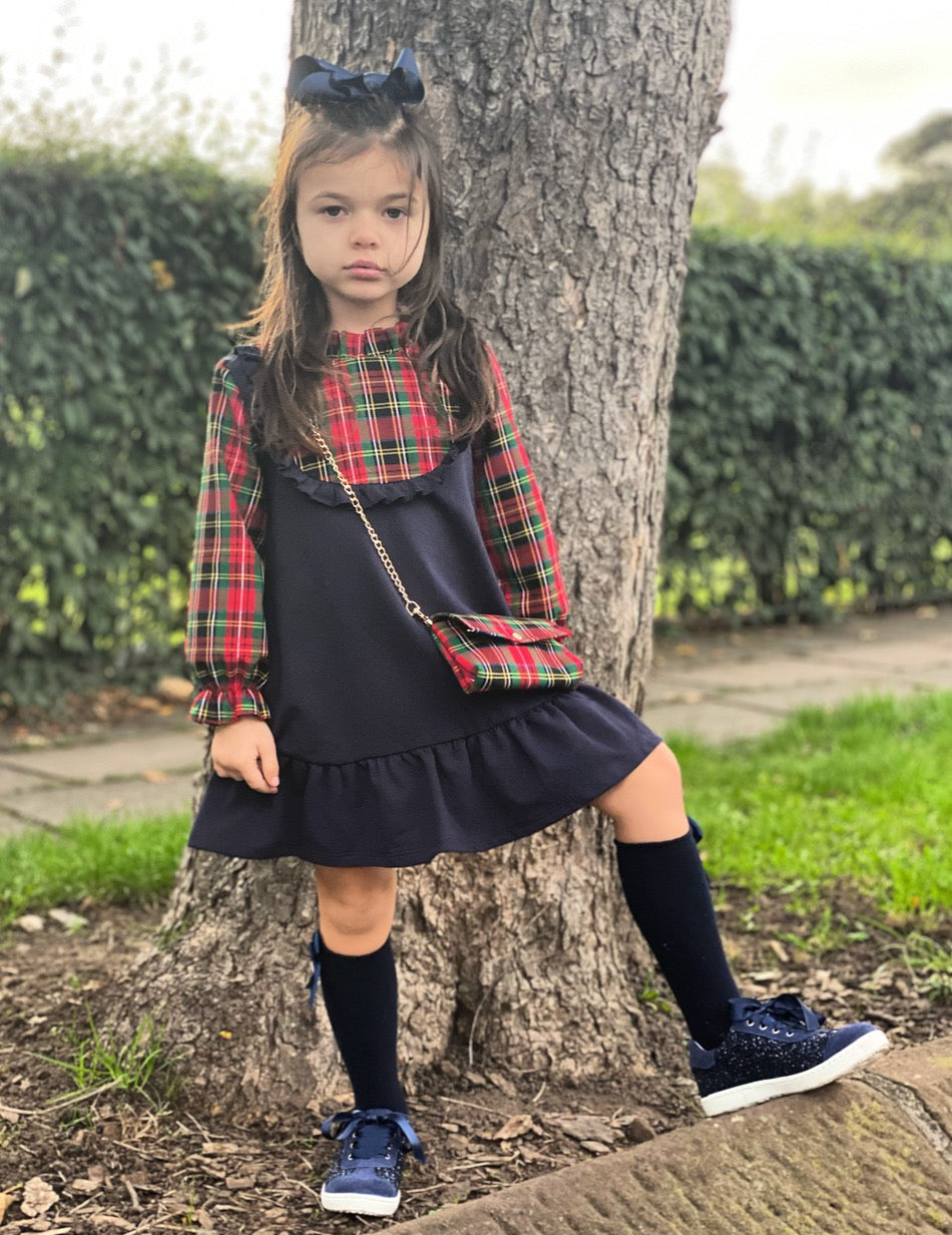 Navy Annabella Dress with Bag NO EXCHANGE/NO RETURN