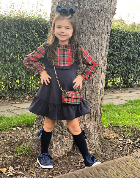 Navy Annabella Dress with Bag NO EXCHANGE/NO RETURN