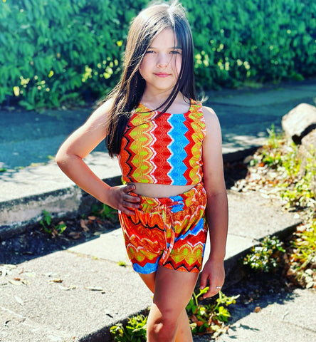 Orange Koami Shorts Set