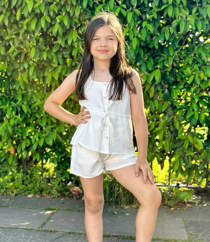 White Rowena Shorts Set