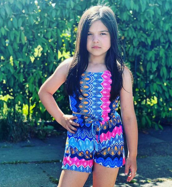 Blue Koami Shorts Set