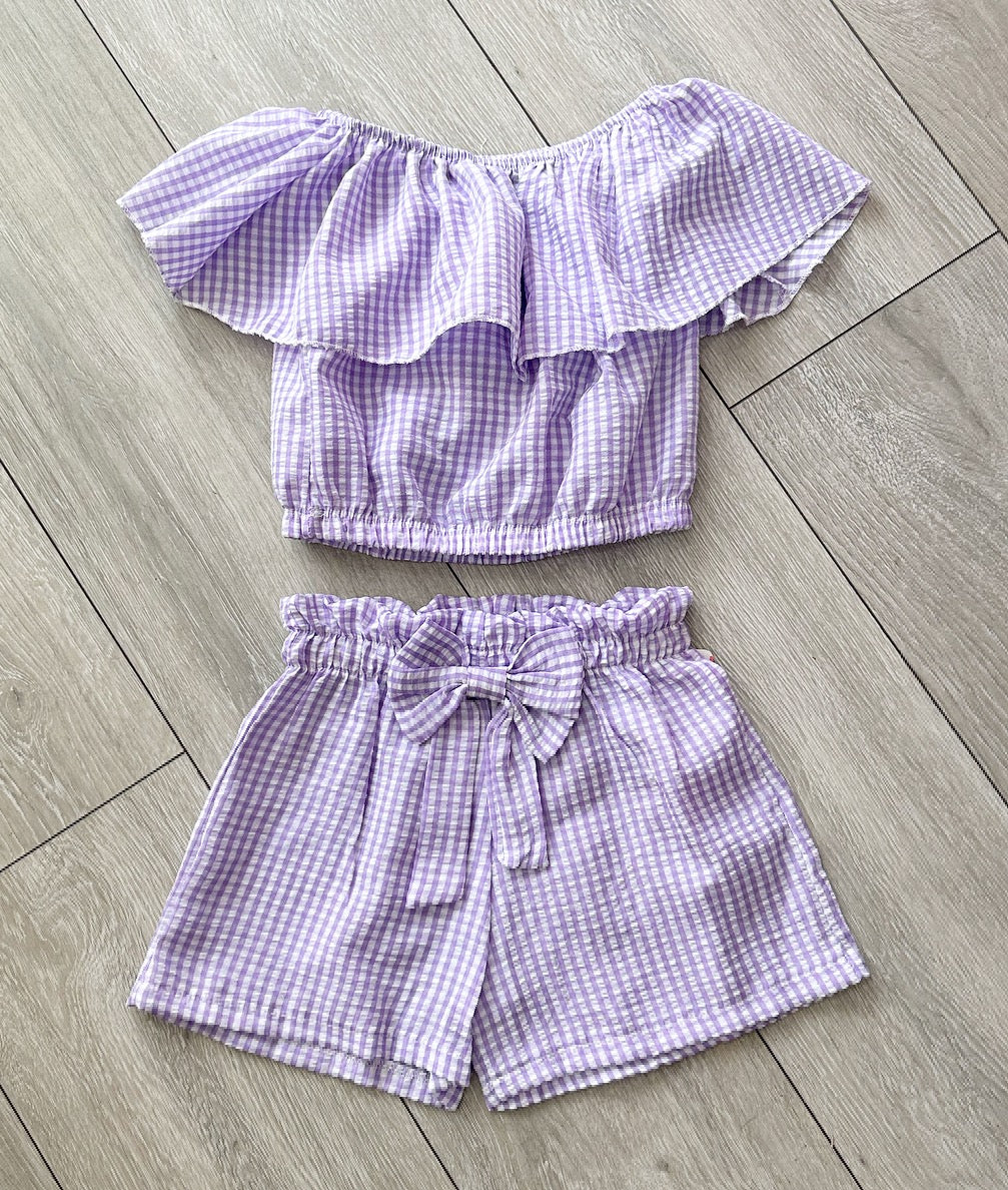 Lilac Annalise Shorts Set