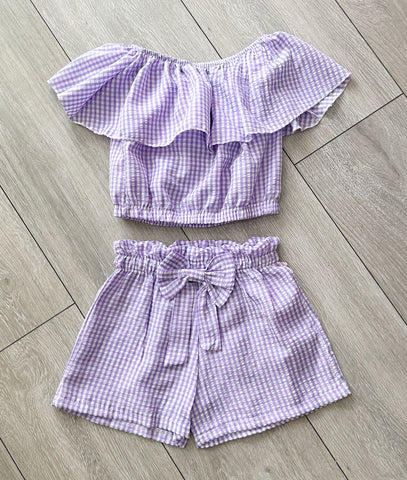Lilac Annalise Shorts Set