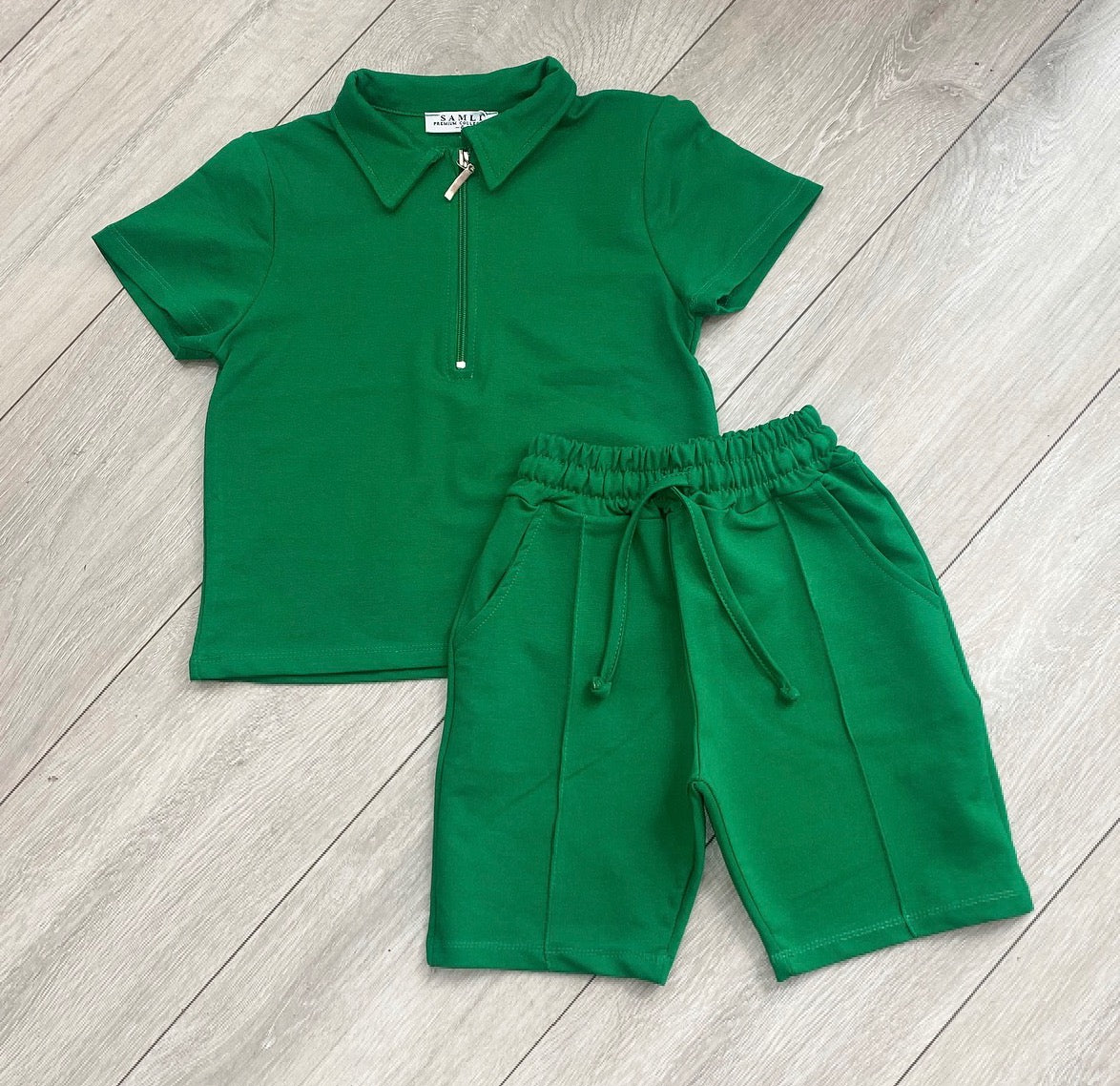 Green Brody Shorts Set