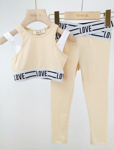 Beige Love Gym Set NO EXCHANGE/NO RETURN